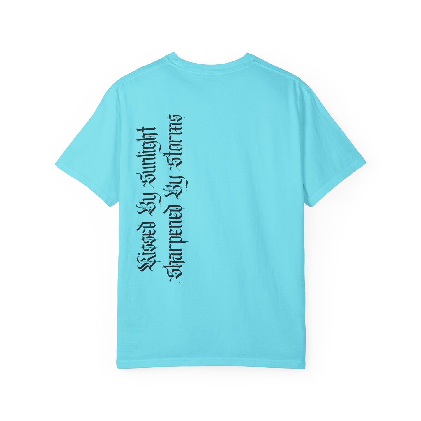Unisex Heavy Cotton Tee - "Kissed by Sunlight, Sharpened by Storms" Inspirational Graphic Tee