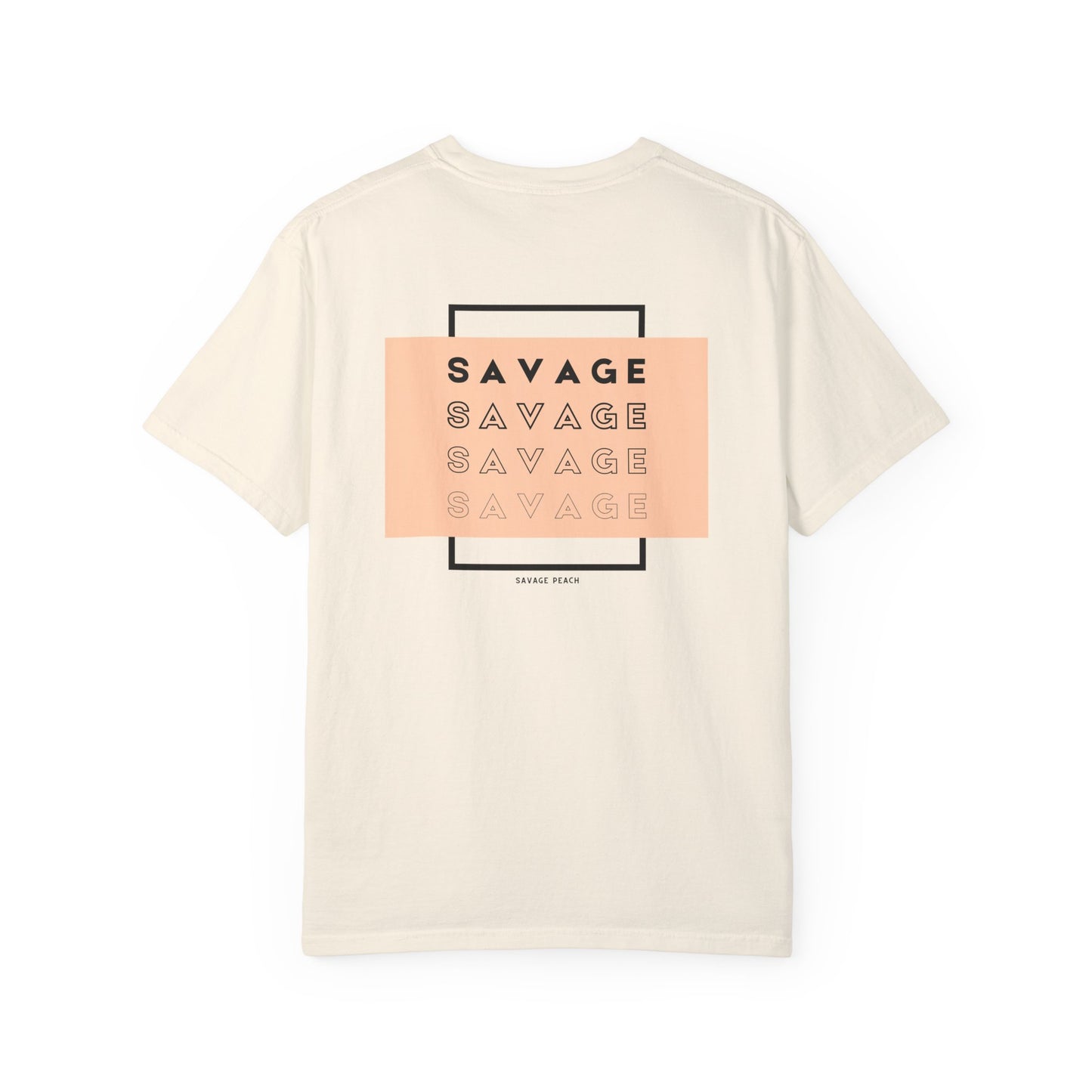 Trendy Unisex Heavy Cotton Tee - 'Savage' Statement Tee