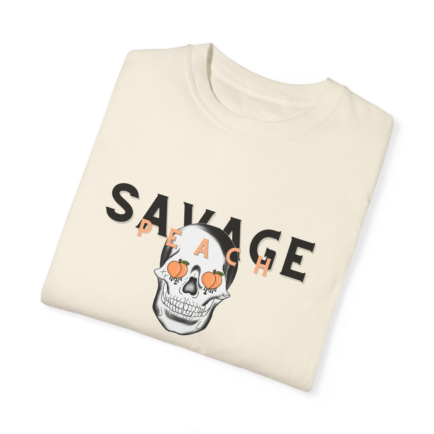 Savage Skull Unisex Heavy Cotton Tee - Edgy Graphic Tee