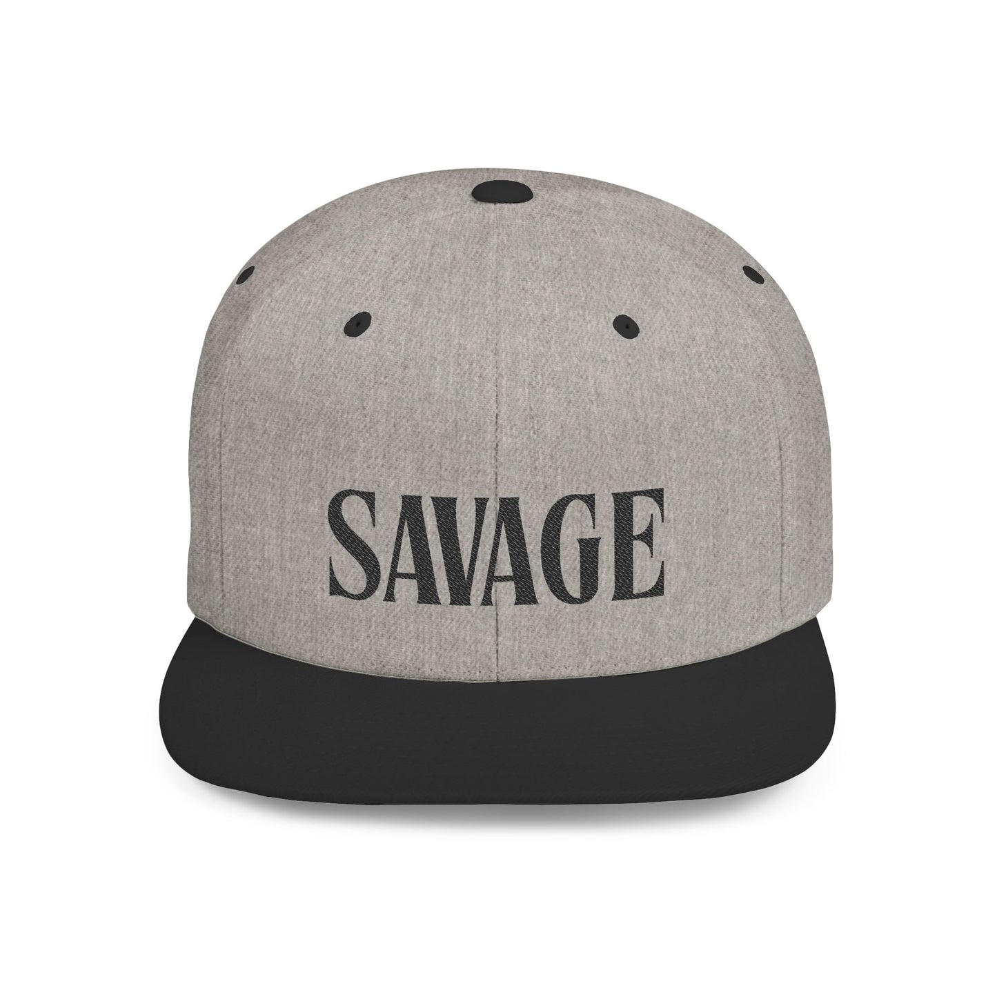 Savage Flat Bill Snapback Cap – Trendy Streetwear Hat for Bold Style