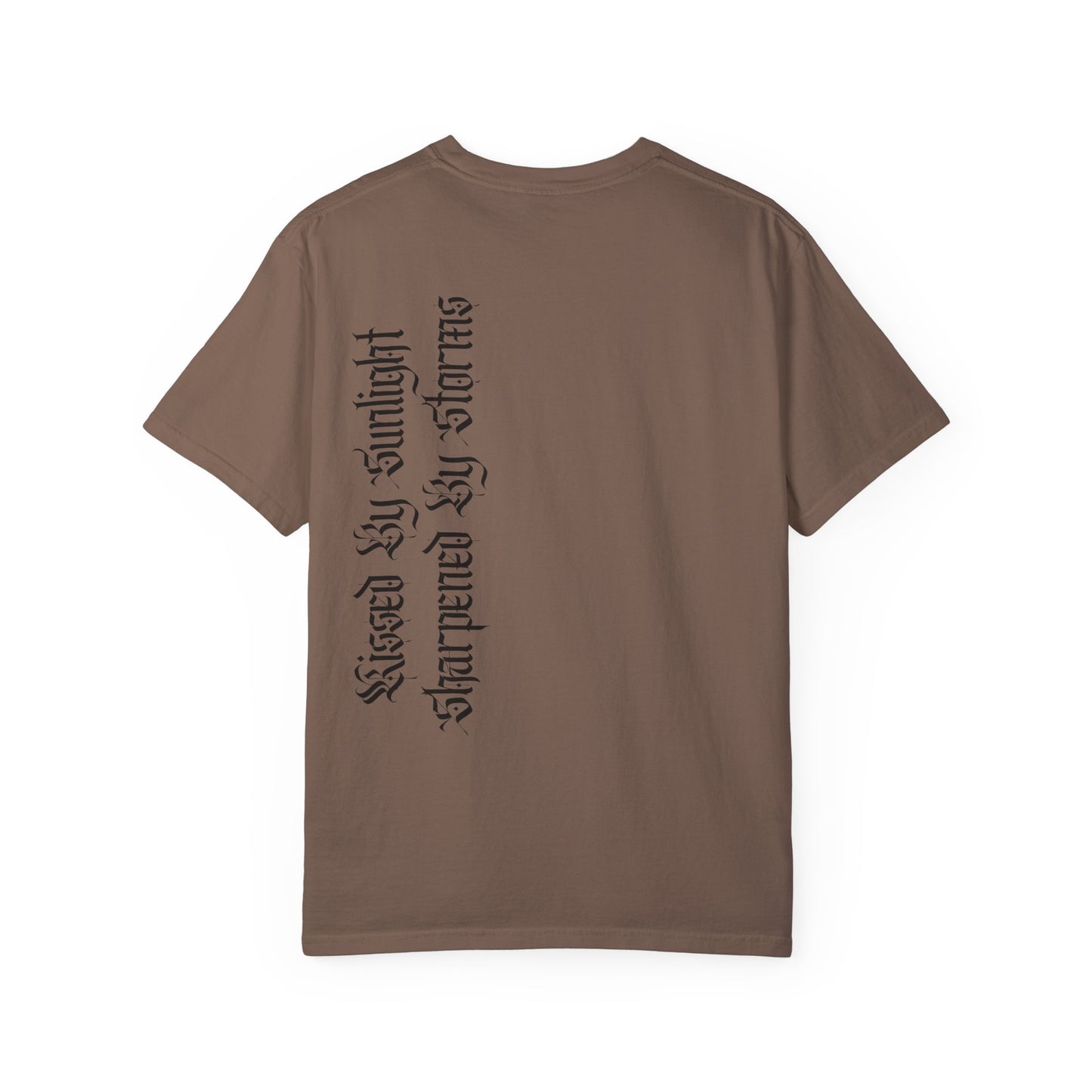 Unisex Heavy Cotton Tee - "Kissed by Sunlight, Sharpened by Storms" Inspirational Graphic Tee