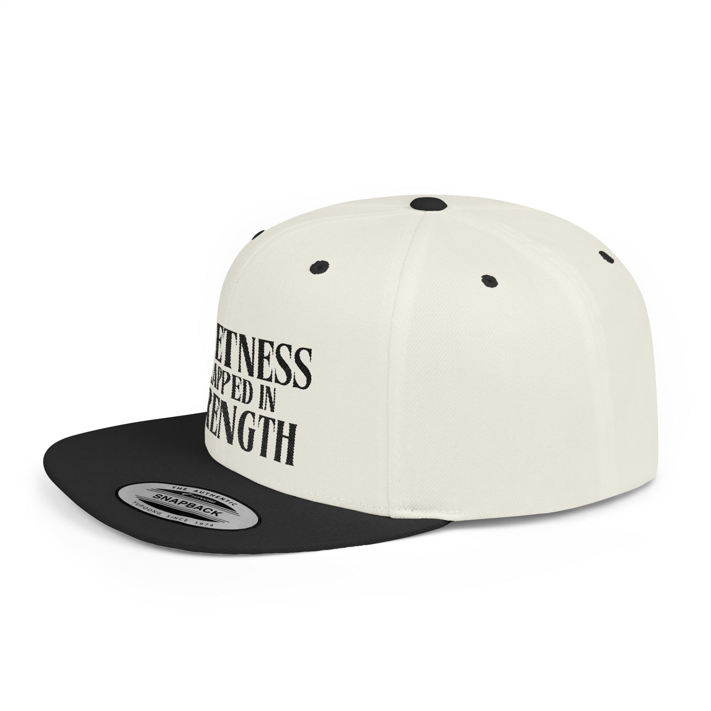 Sweetness Wrapped in Strength Flat Bill Snapback Cap