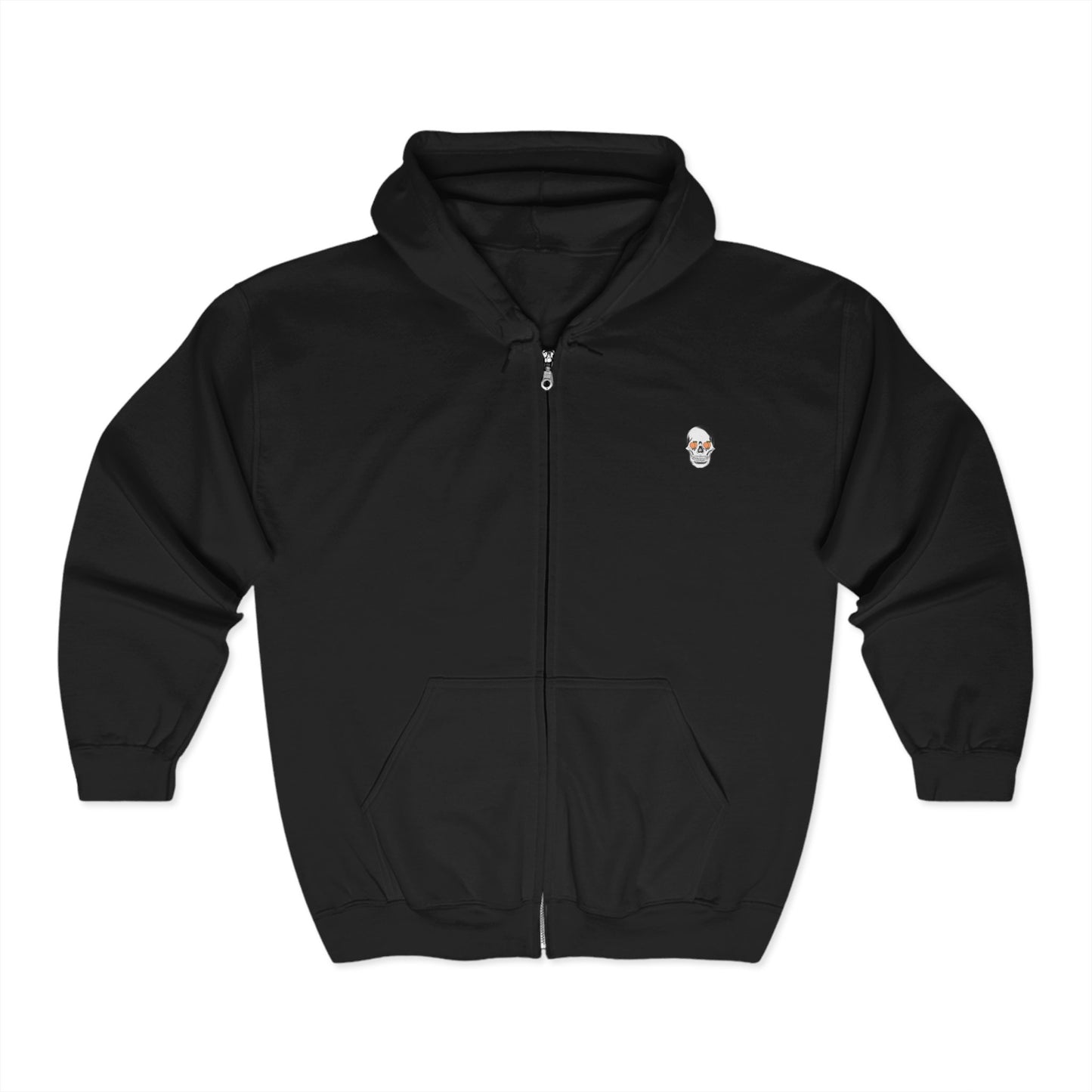 Savage Peach Co. Skull Zip Hoodie - Unisex Heavy Blend Hoodie