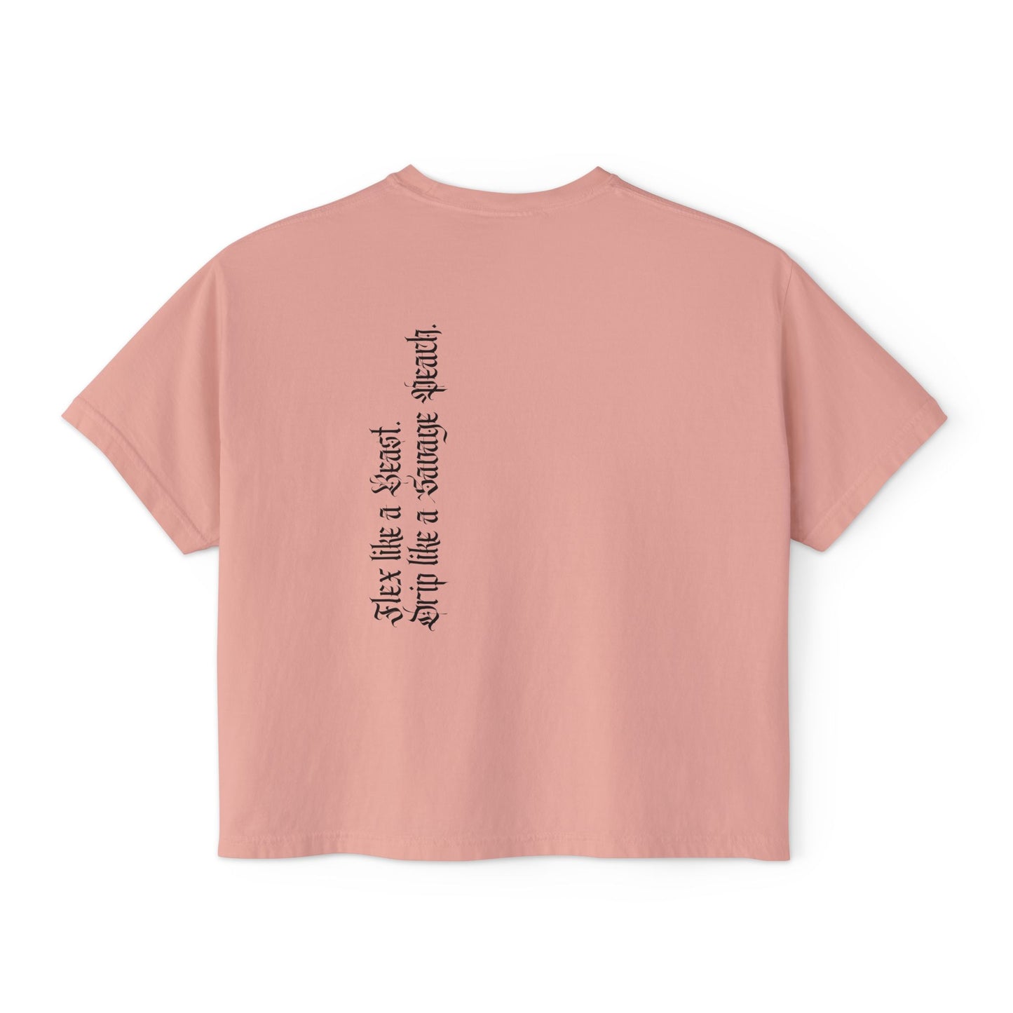 Flex like a Beast Women's Boxy Cropped Tee - Casual Stylish Top