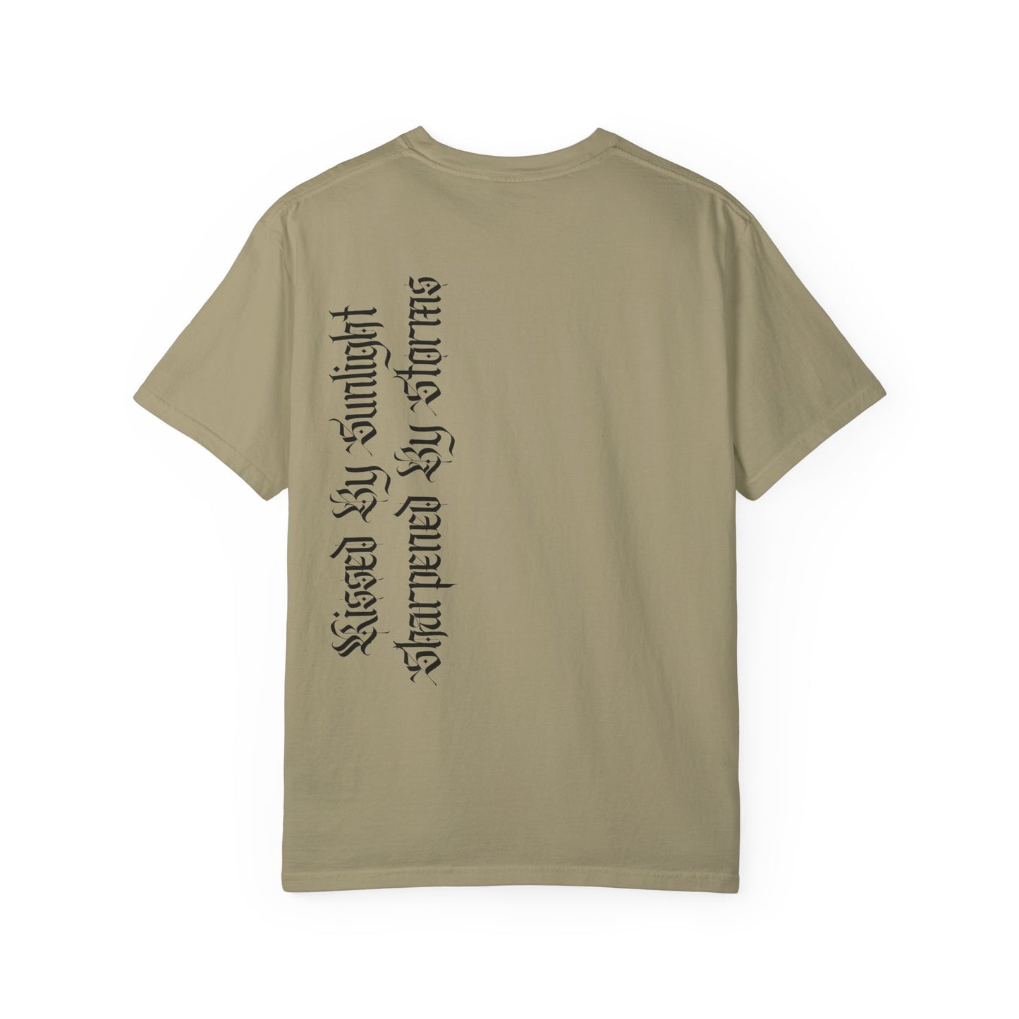 Unisex Heavy Cotton Tee - "Kissed by Sunlight, Sharpened by Storms" Inspirational Graphic Tee