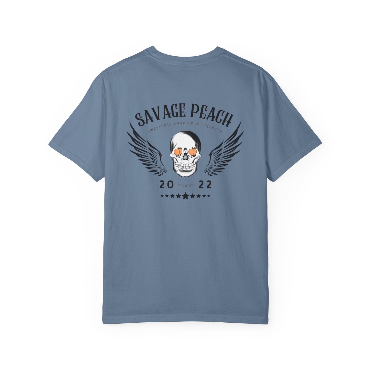 Unisex Wings Skull Graphic Heavy Cotton Tee - Vintage Style Tee
