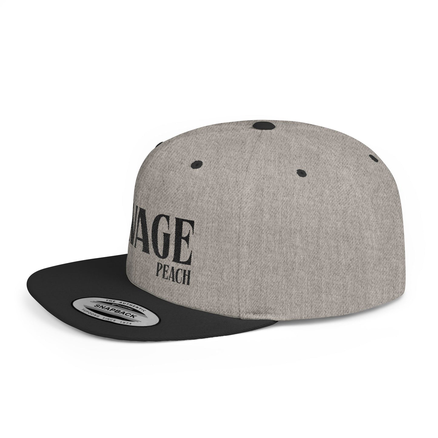 Stylish Savage Peach Flat Bill Snapback Hat