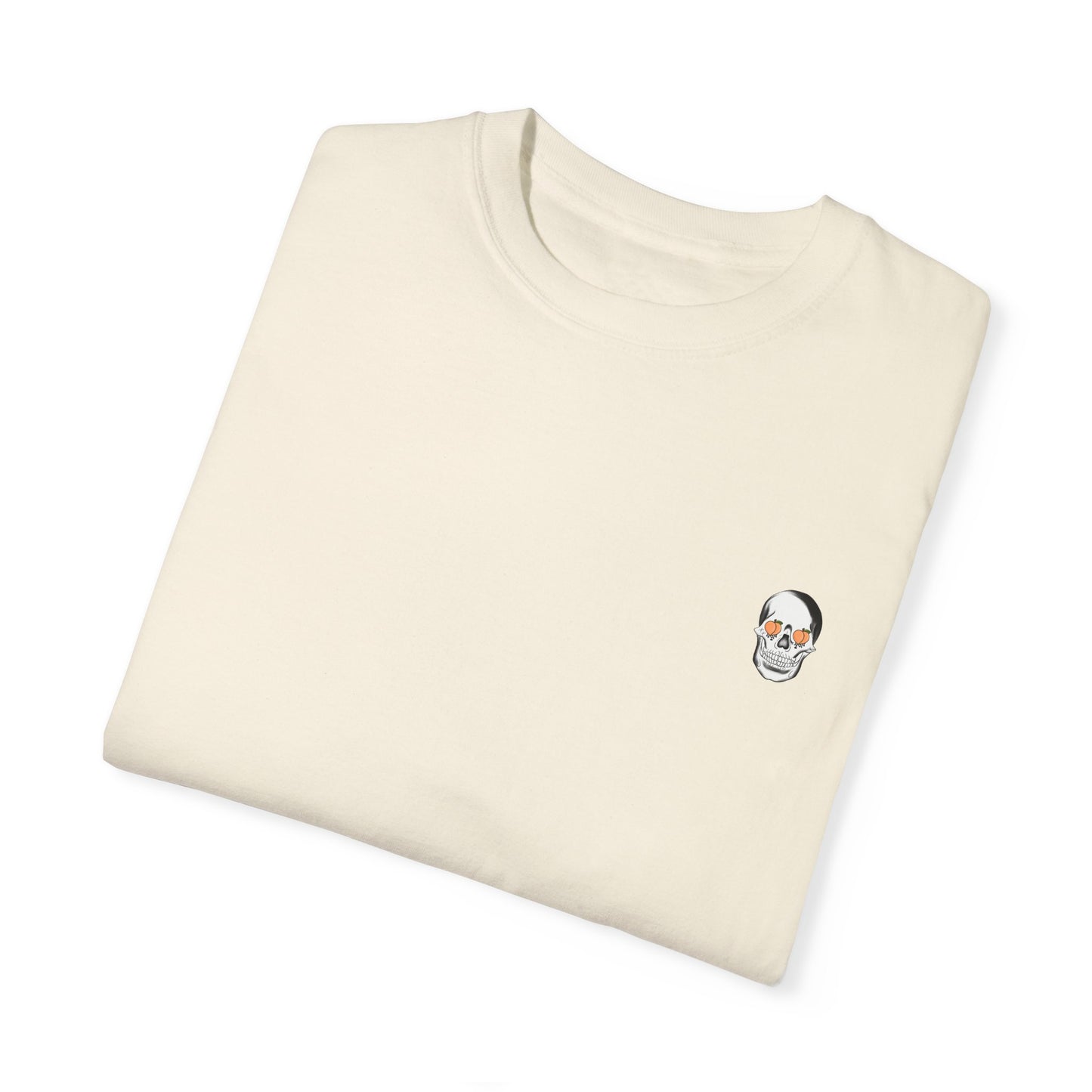 Unisex Heavy Cotton Tee - 'Feelin' Peachy' Skull Design