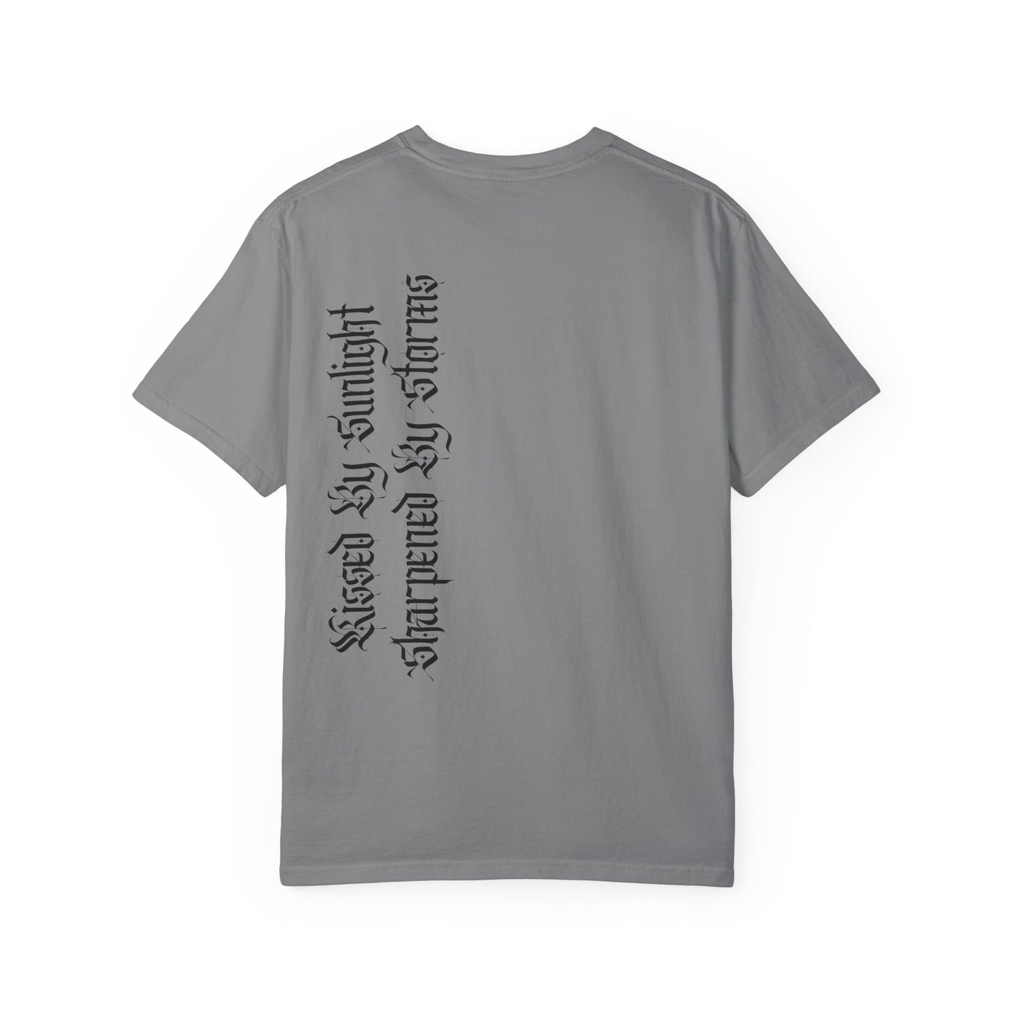 Unisex Heavy Cotton Tee - "Kissed by Sunlight, Sharpened by Storms" Inspirational Graphic Tee
