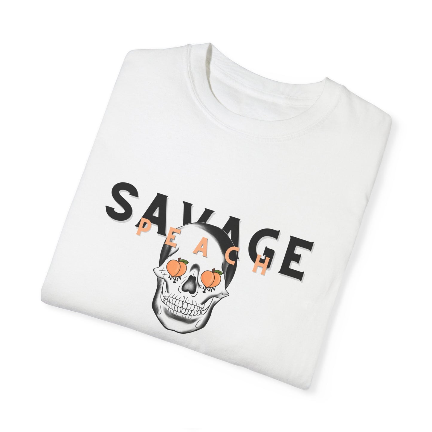Savage Skull Unisex Heavy Cotton Tee - Edgy Graphic Tee