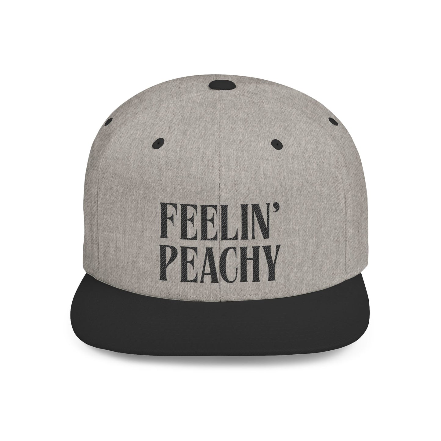 Feelin' Peachy Flat Bill Snapback Cap - Trendy Hat for Summer Vibes