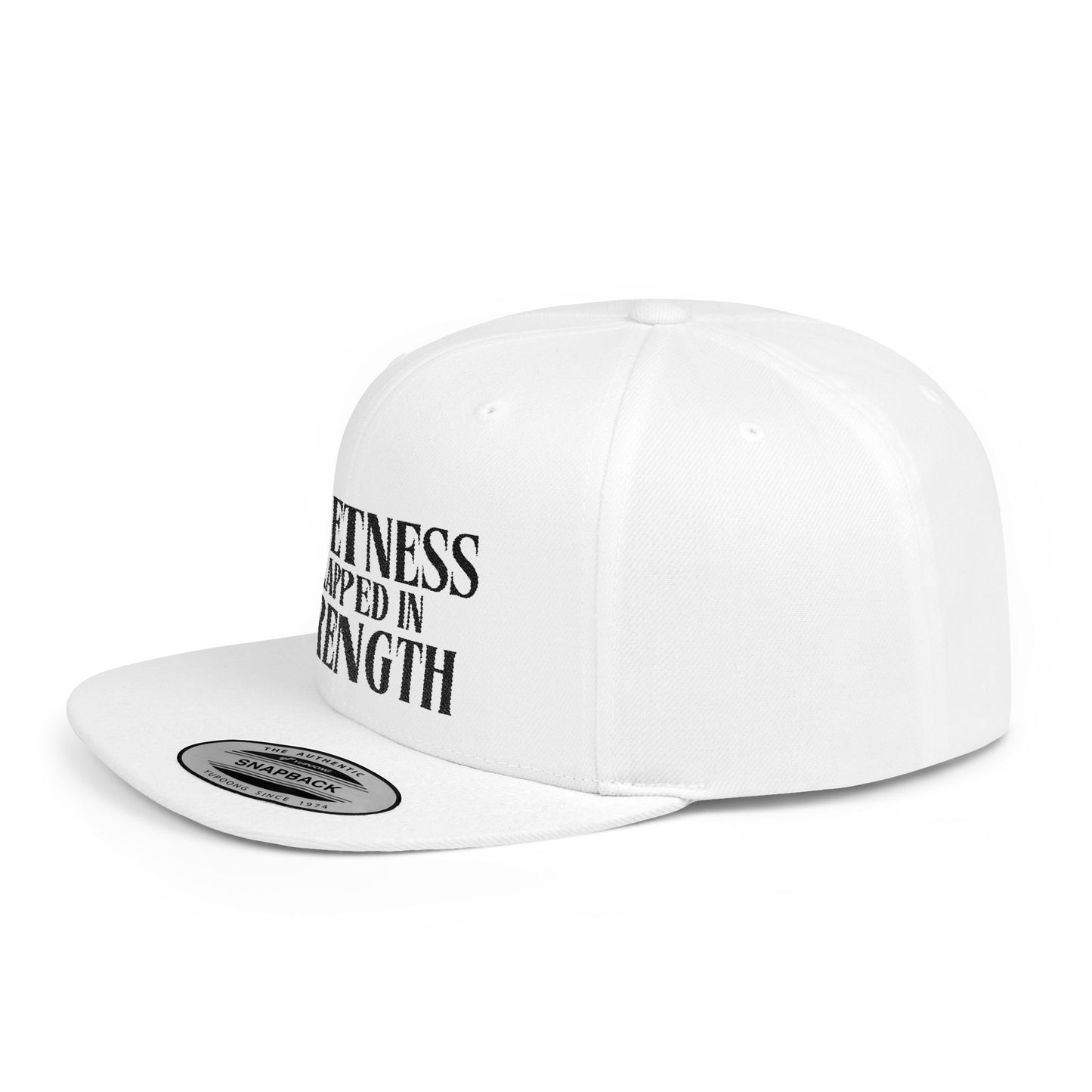 Sweetness Wrapped in Strength Flat Bill Snapback Cap