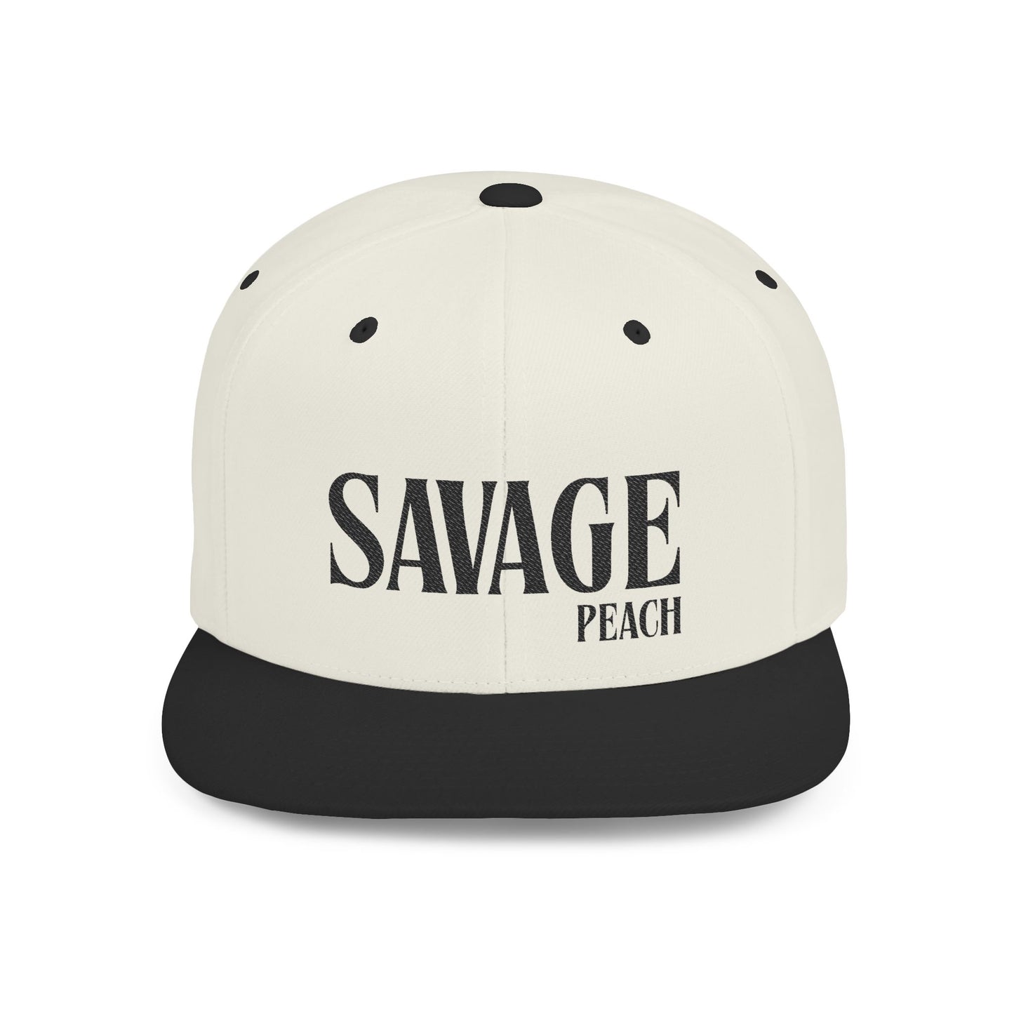 Stylish Savage Peach Flat Bill Snapback Hat