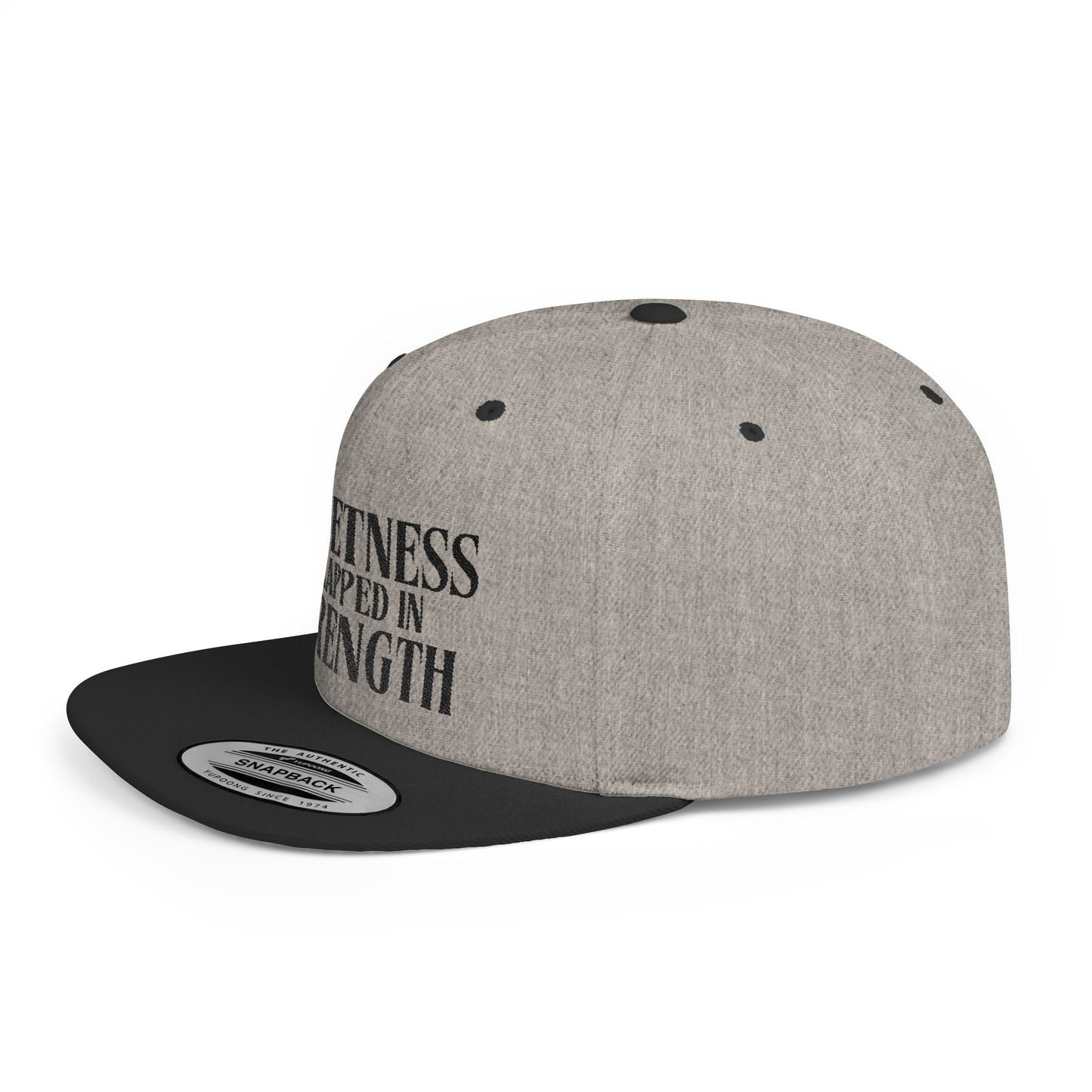 Sweetness Wrapped in Strength Flat Bill Snapback Cap