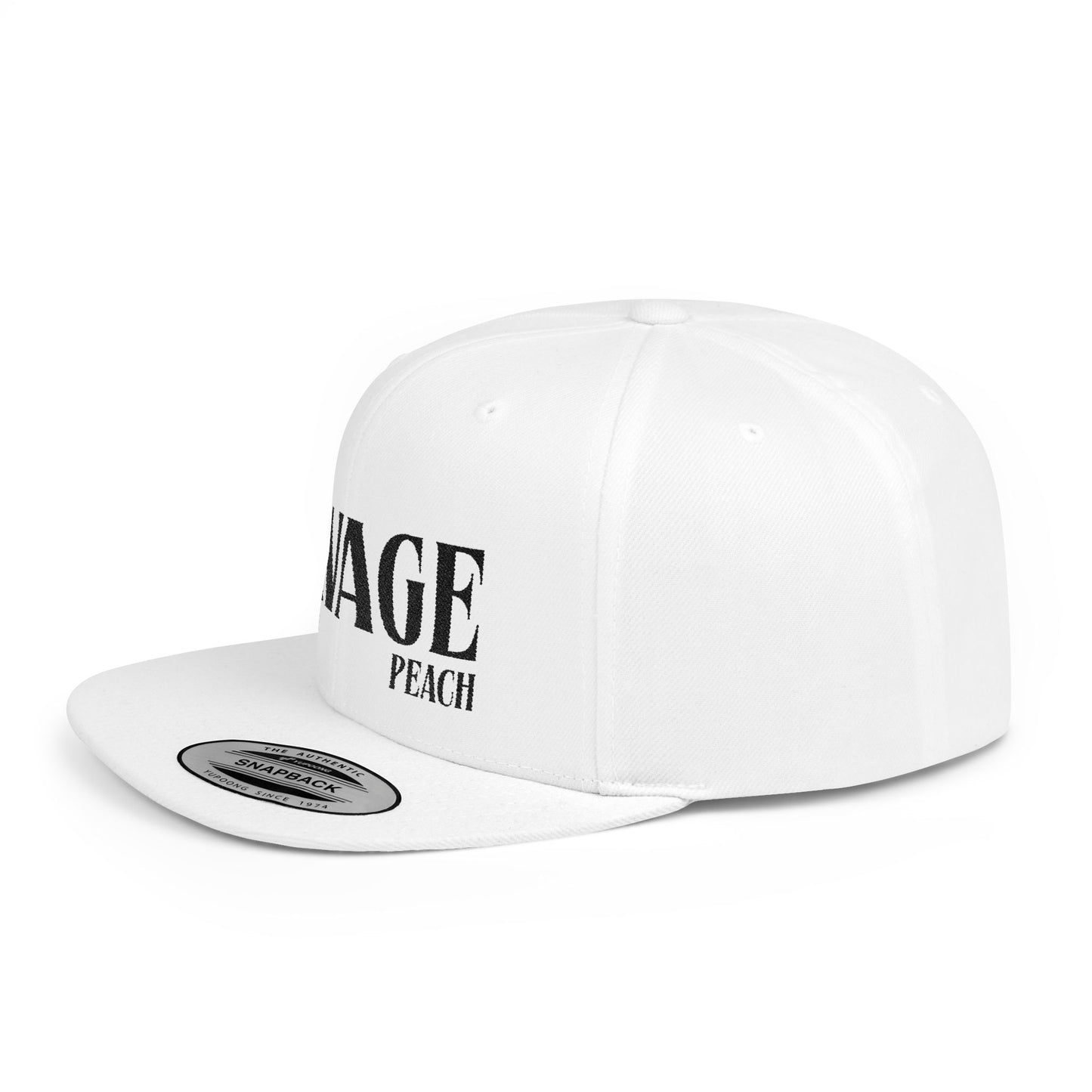 Stylish Savage Peach Flat Bill Snapback Hat