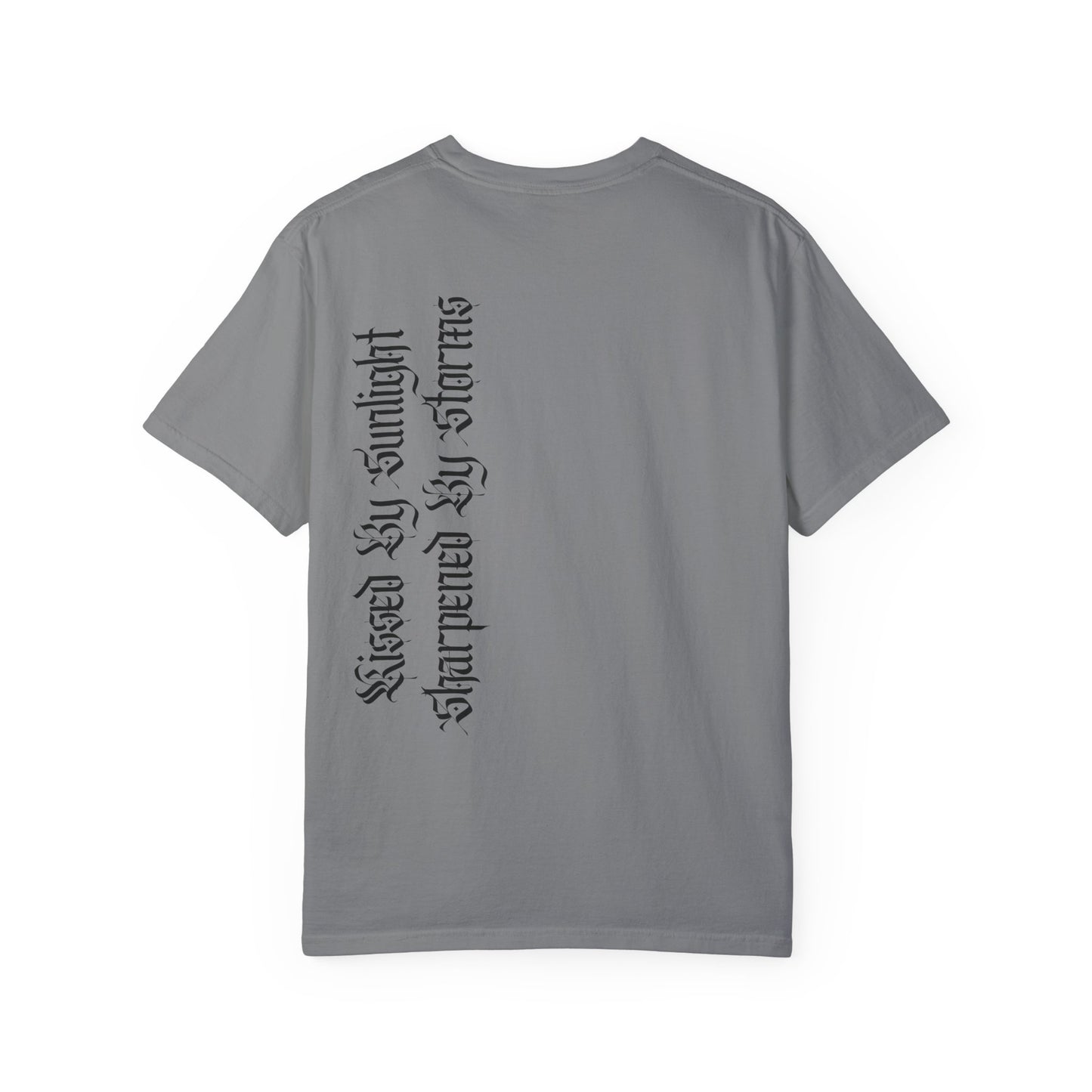Unisex Heavy Cotton Tee - "Kissed by Sunlight, Sharpened by Storms" Inspirational Graphic Tee