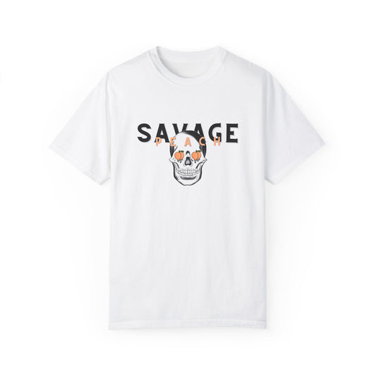 Savage Skull Unisex Heavy Cotton Tee - Edgy Graphic Tee