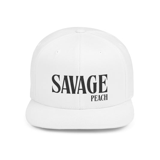 Stylish Savage Peach Flat Bill Snapback Hat