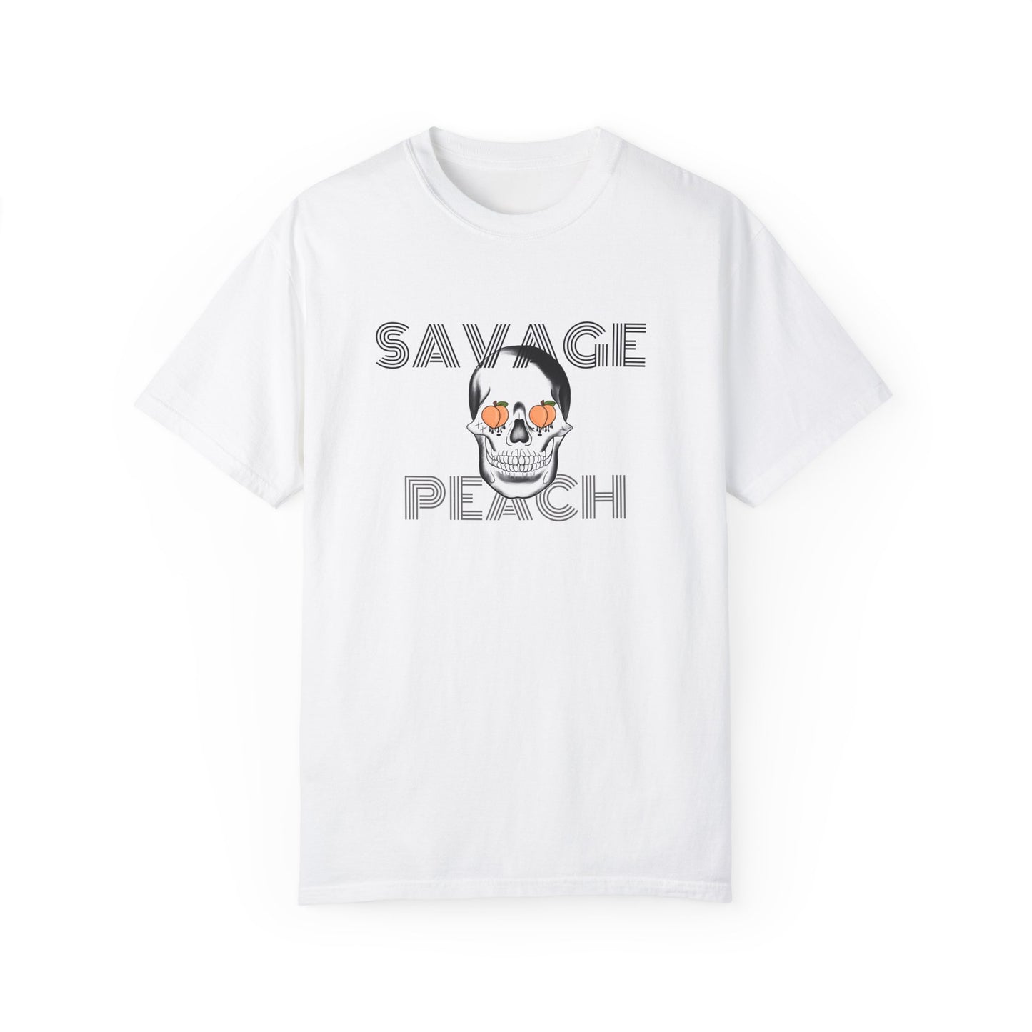 Savage Peach Unisex Heavy Cotton Tee - Edgy Graphic T-Shirt