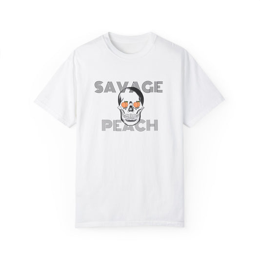 Savage Peach Unisex Heavy Cotton Tee - Edgy Graphic T-Shirt