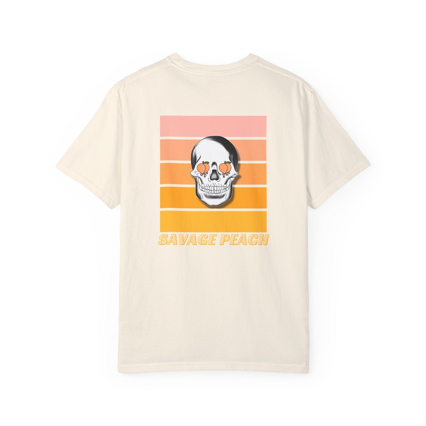 Retro Skull Unisex Heavy Cotton Tee - Savage Peach Design