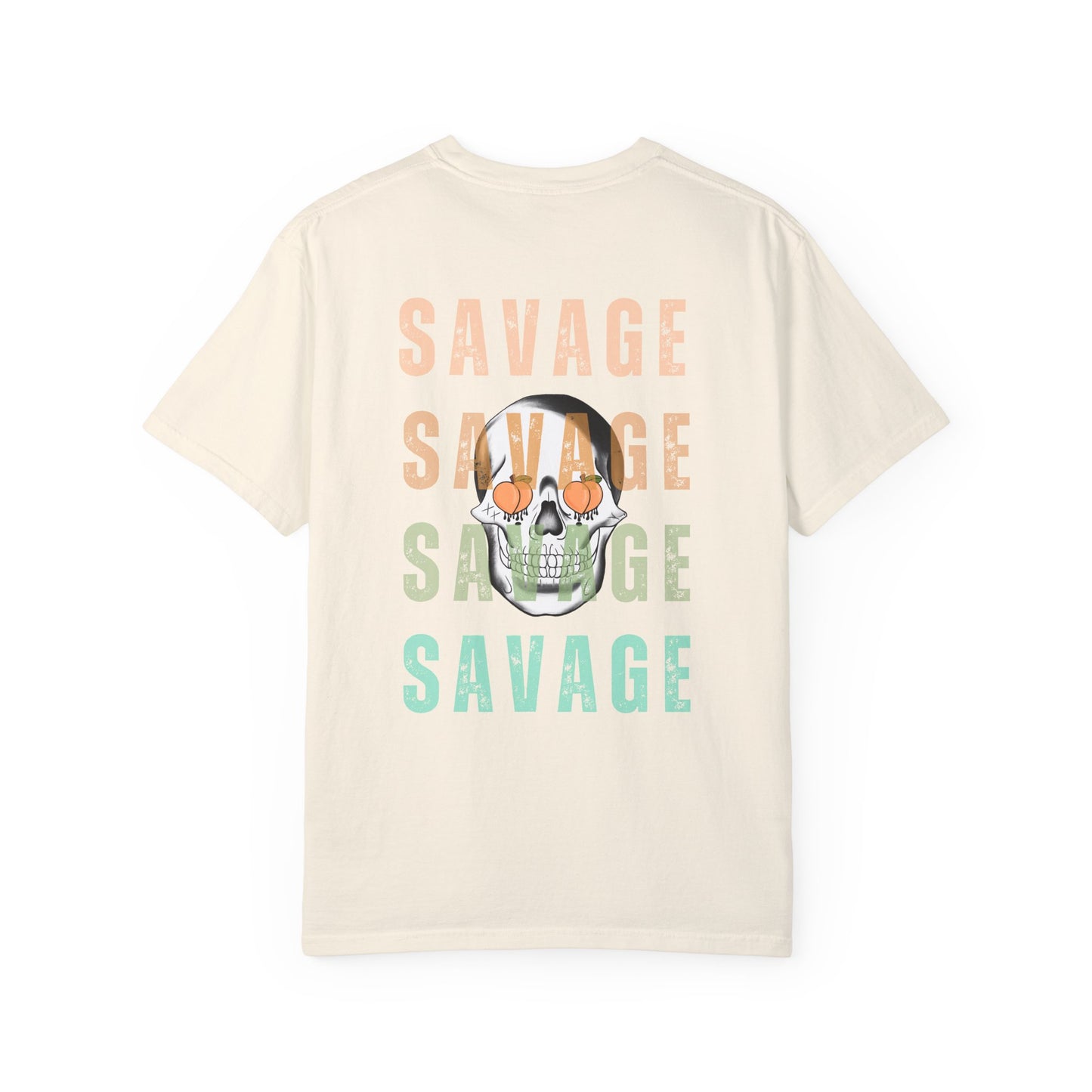 Savage Skull Unisex Heavy Cotton Tee - Edgy Graphic T-Shirt