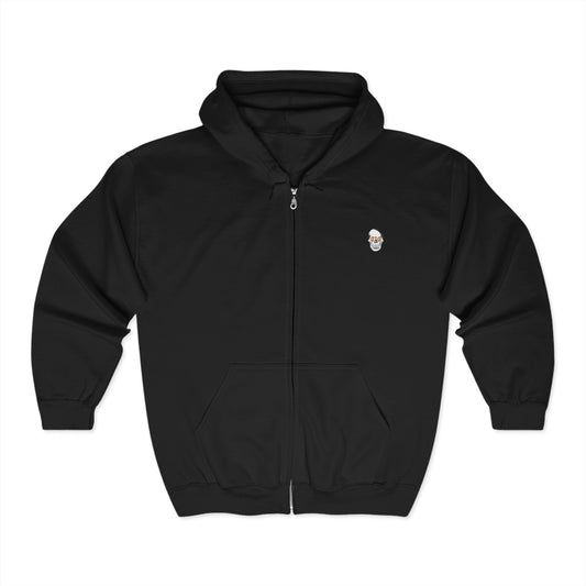 Savage Peach Co. Skull Zip Hoodie - Unisex Heavy Blend Hoodie