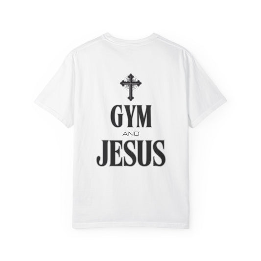 Gym and Jesus Unisex Heavy Cotton Tee - Faith-Inspired Workout Tee