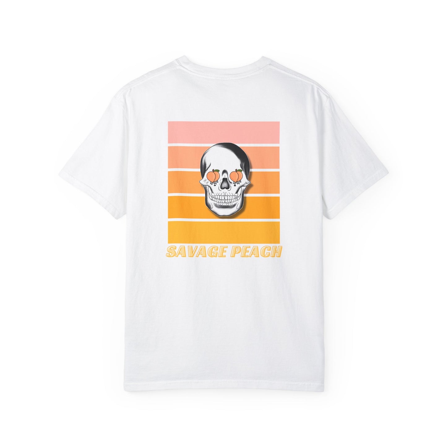 Retro Skull Unisex Heavy Cotton Tee - Savage Peach Design