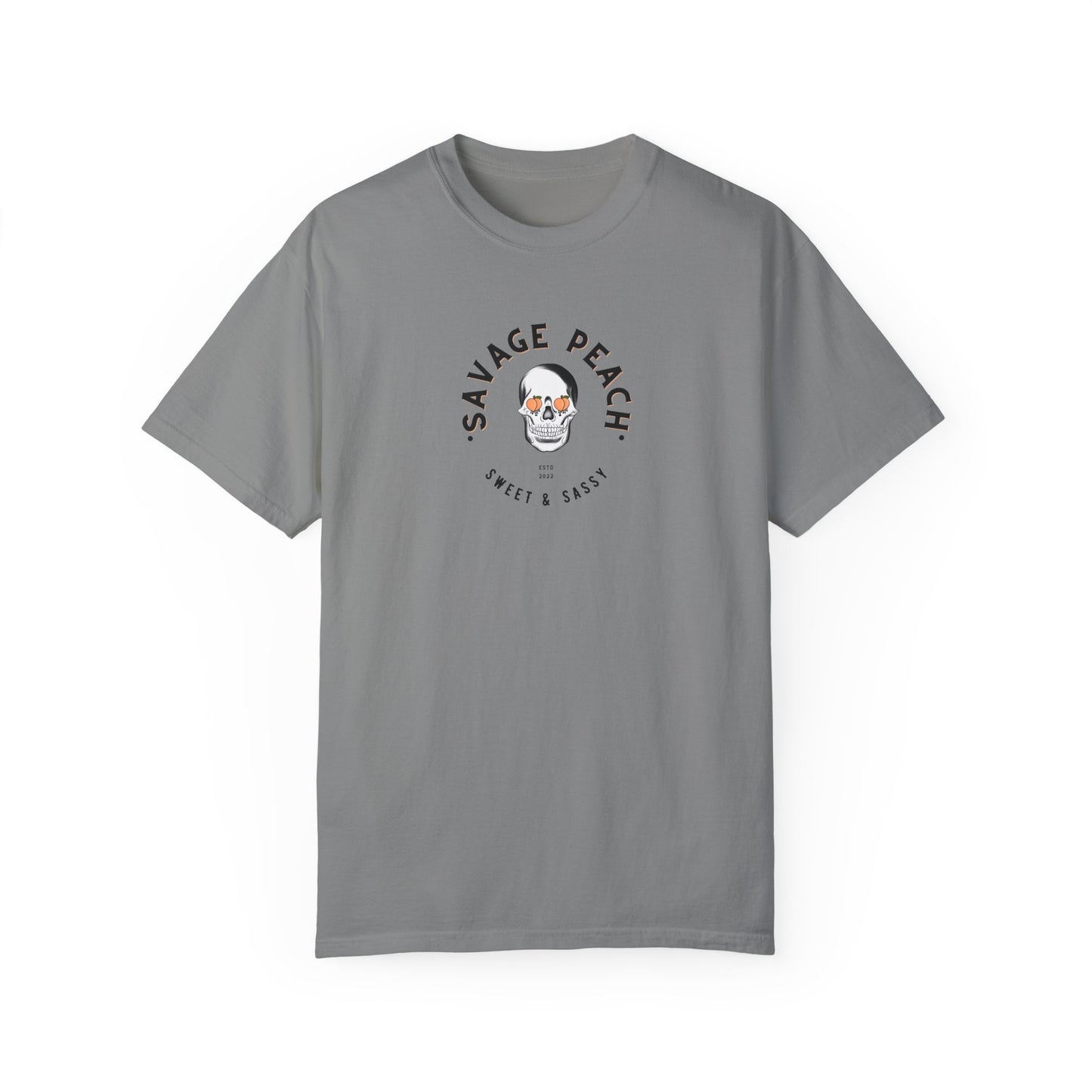Savage Peach Heavy Cotton Tee - Sweet & Sassy Graphic T-Shirt
