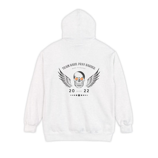 Fav Pray Hard Train Hard Wings Unisex Heavy Blend Hoodie