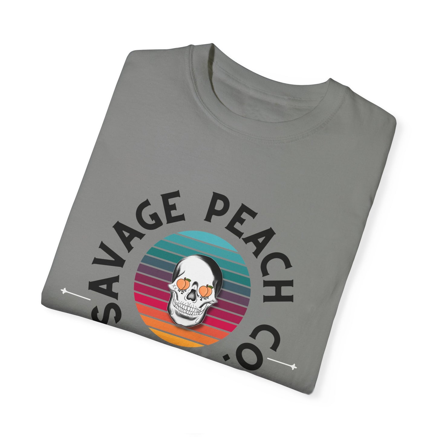 Savage Peach Co. Unisex Heavy Cotton Tee - Vintage Style Graphic T-Shirt