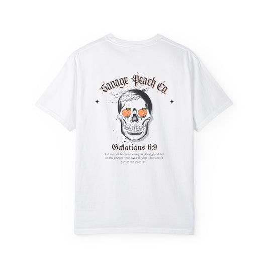 Savage Peach Unisex Heavy Cotton Tee – Galatians 6:9