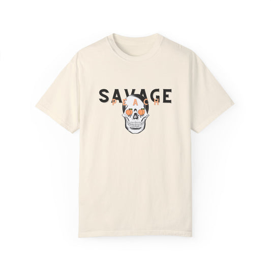Savage Skull Unisex Heavy Cotton Tee - Edgy Graphic Tee