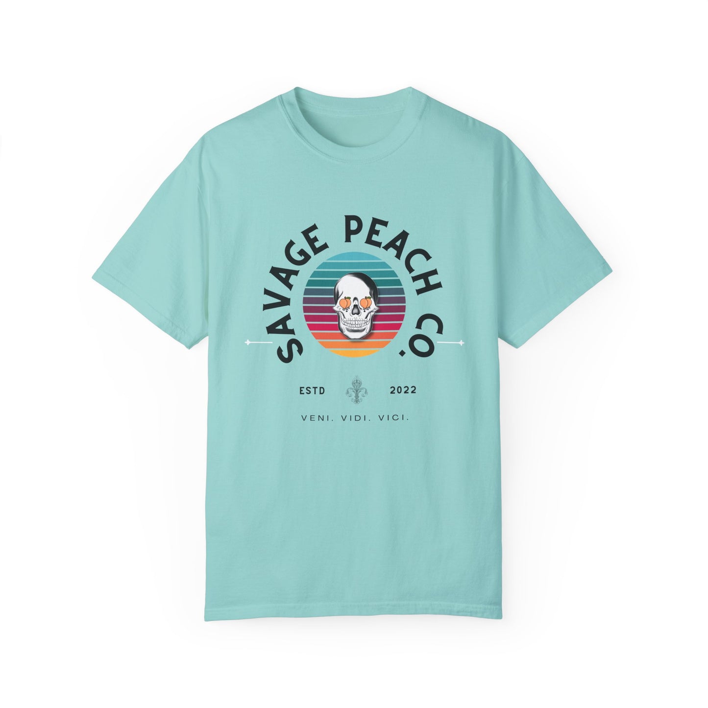 Savage Peach Co. Unisex Heavy Cotton Tee - Vintage Style Graphic T-Shirt