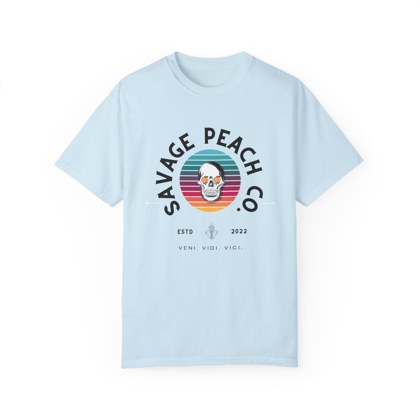 Savage Peach Co. Unisex Heavy Cotton Tee - Vintage Style Graphic T-Shirt