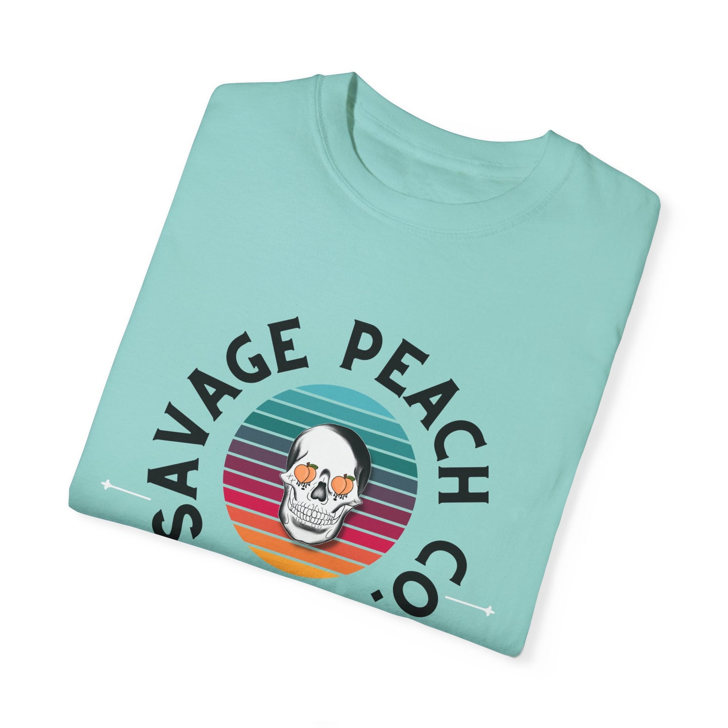 Savage Peach Co. Unisex Heavy Cotton Tee - Vintage Style Graphic T-Shirt