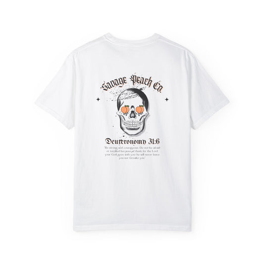 Savage Peach Unisex Heavy Cotton Tee - Deuteronomy 31:6