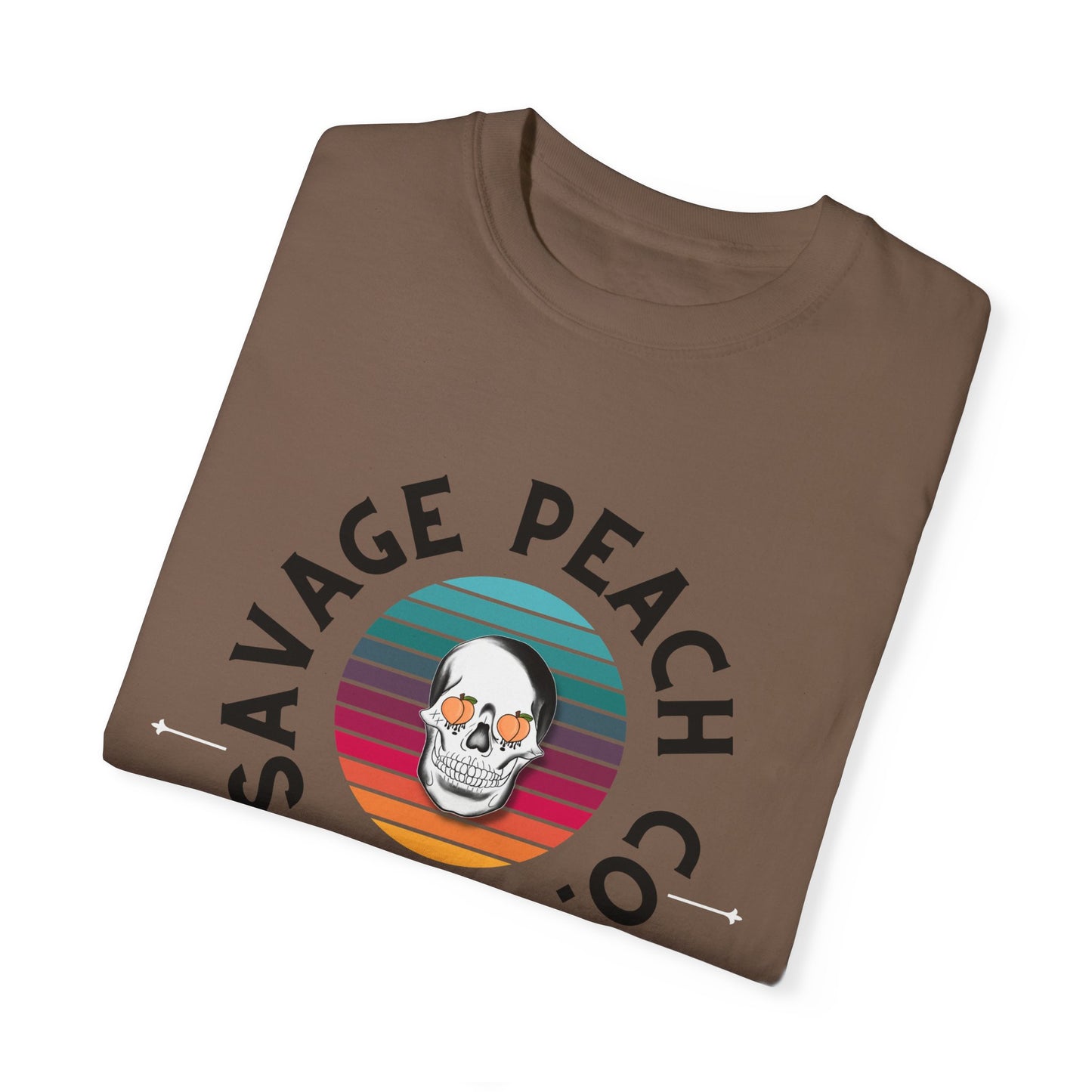 Savage Peach Co. Unisex Heavy Cotton Tee - Vintage Style Graphic T-Shirt