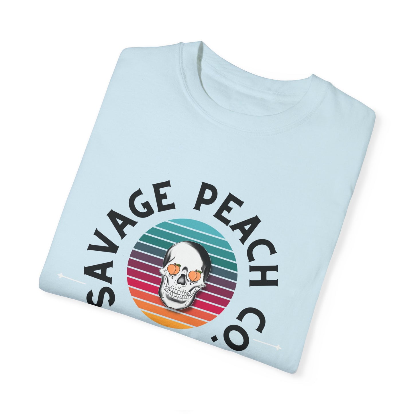 Savage Peach Co. Unisex Heavy Cotton Tee - Vintage Style Graphic T-Shirt