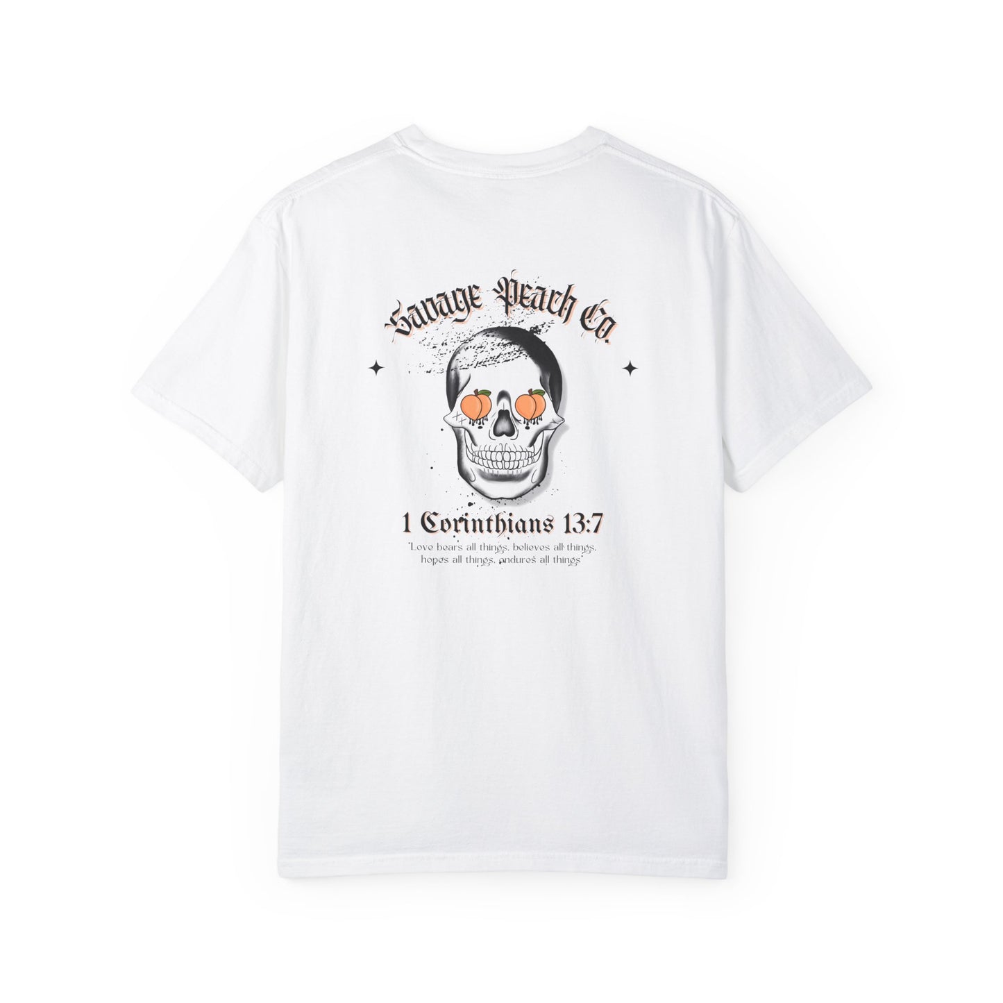 Savage Peach Unisex Heavy Cotton Tee - 1 Corinthians 13:7