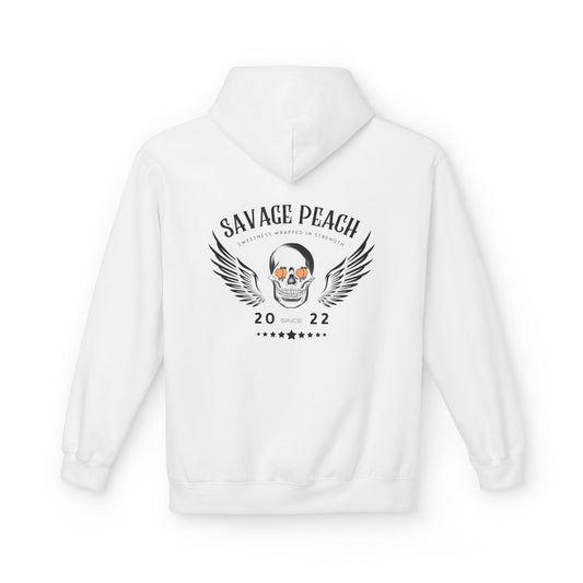 Savage Peach Skull Graphic Heavy Blend Hoodie
