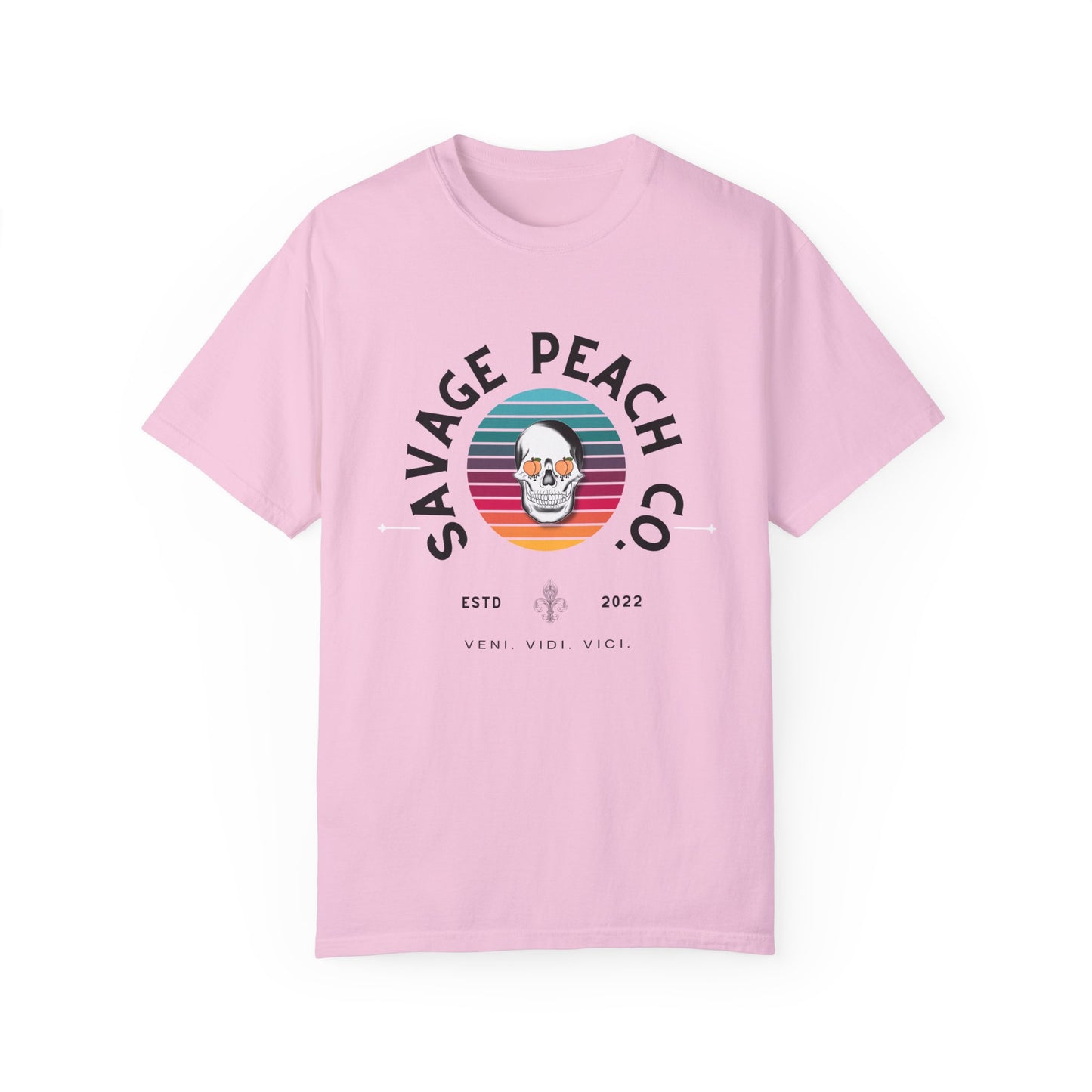 Savage Peach Co. Unisex Heavy Cotton Tee - Vintage Style Graphic T-Shirt