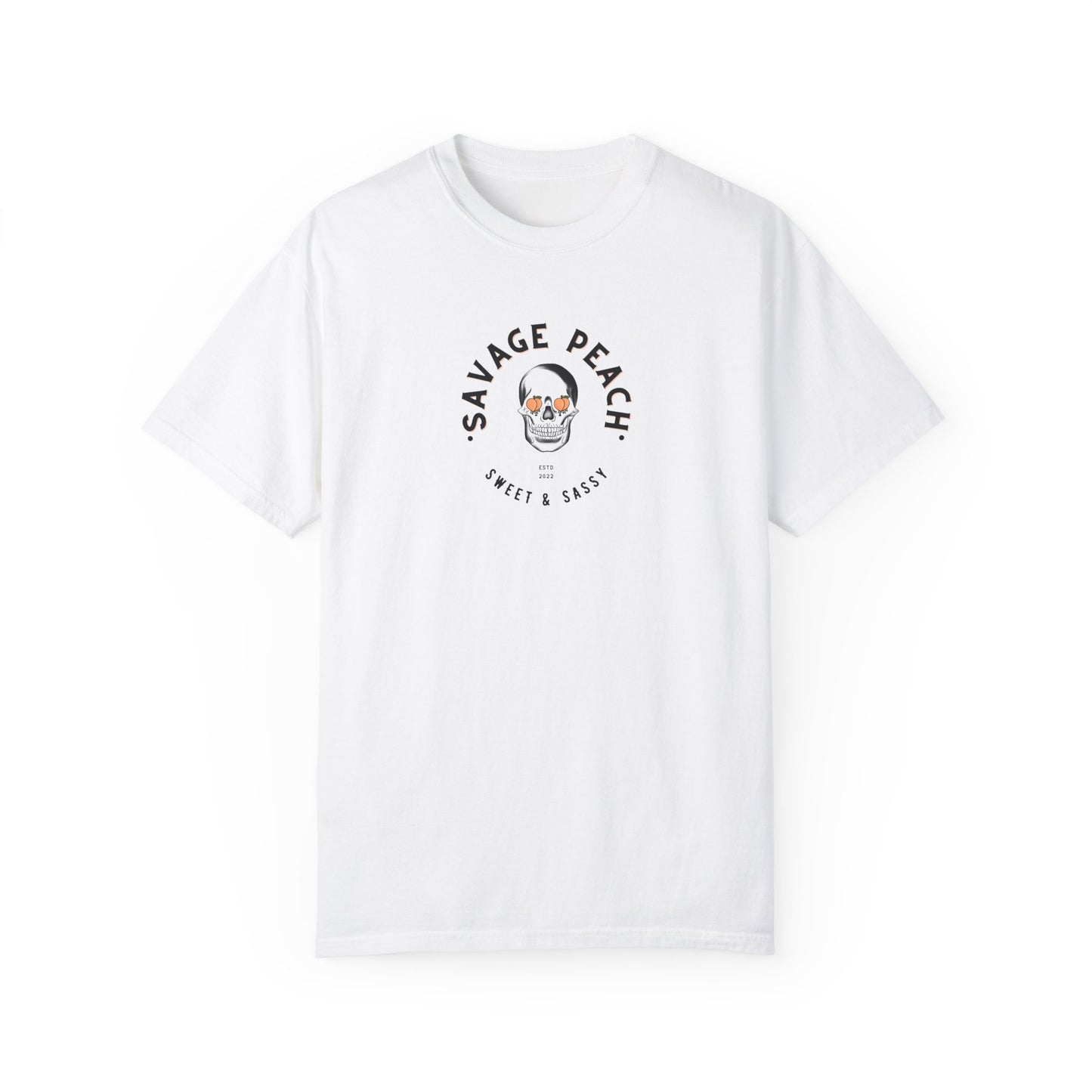 Savage Peach Heavy Cotton Tee - Sweet & Sassy Graphic T-Shirt