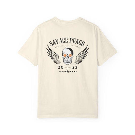 Unisex Wings Skull Graphic Heavy Cotton Tee - Vintage Style Tee