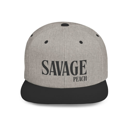 Stylish Savage Peach Flat Bill Snapback Hat