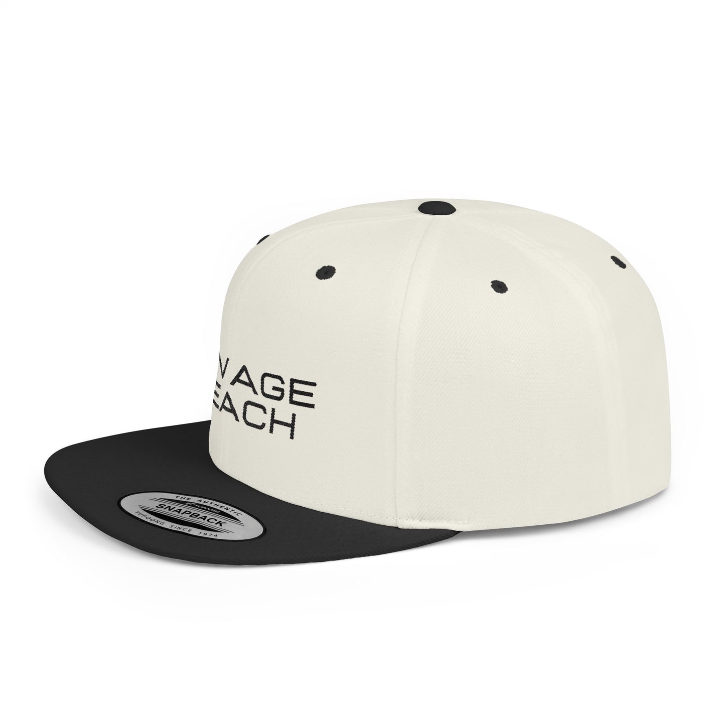 Savage Peach Flat Bill Snapback Hat - Trendy Vintage Cap