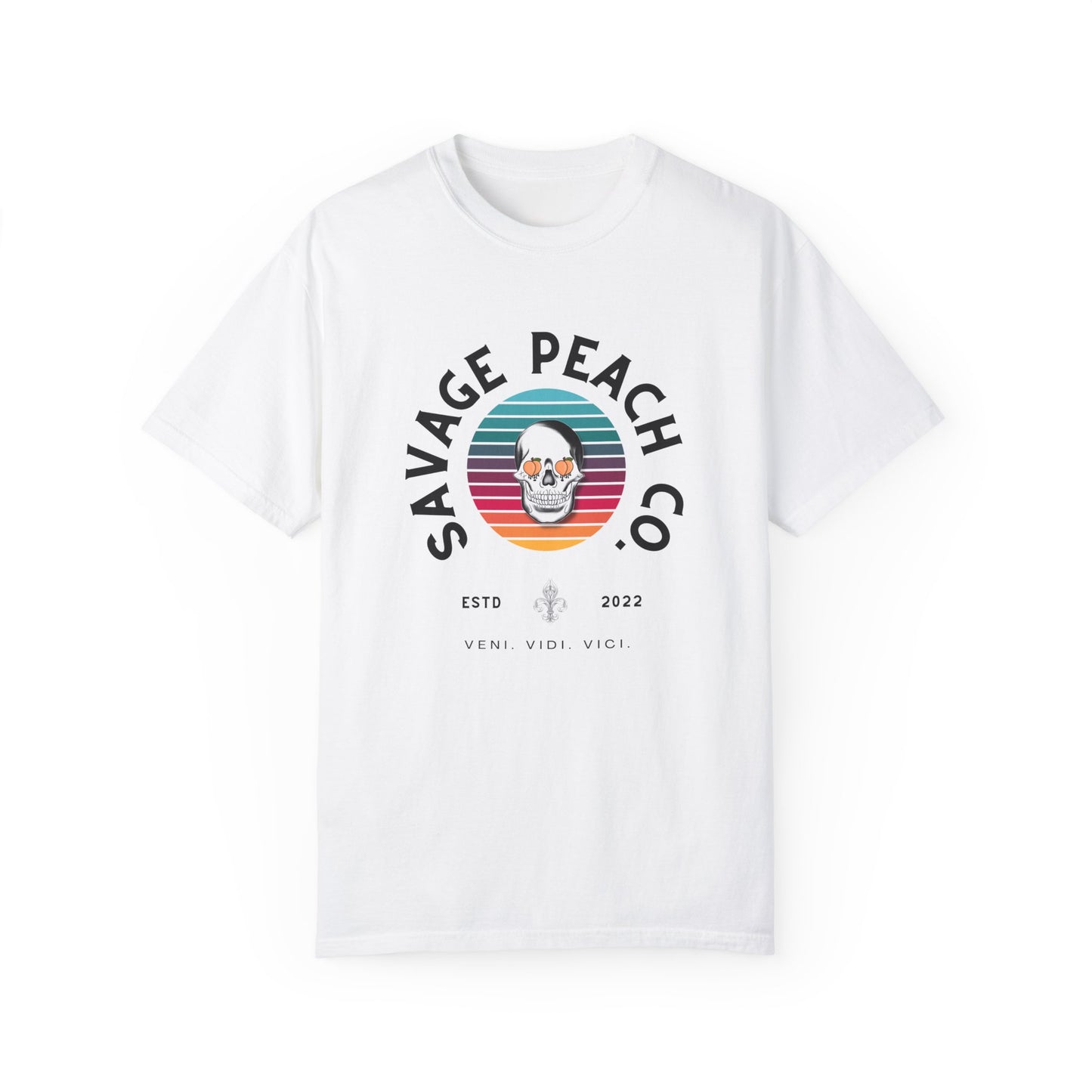 Savage Peach Co. Unisex Heavy Cotton Tee - Vintage Style Graphic T-Shirt