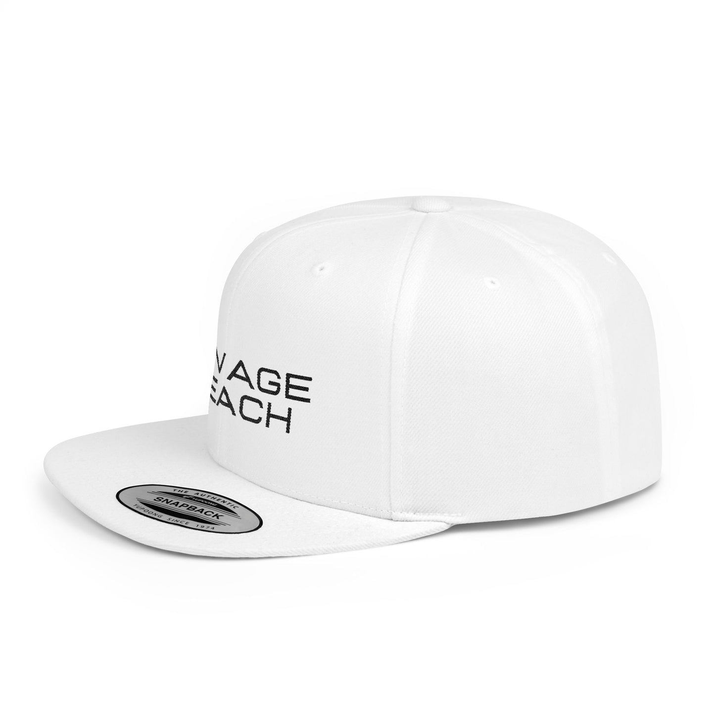 Savage Peach Flat Bill Snapback Hat - Trendy Vintage Cap
