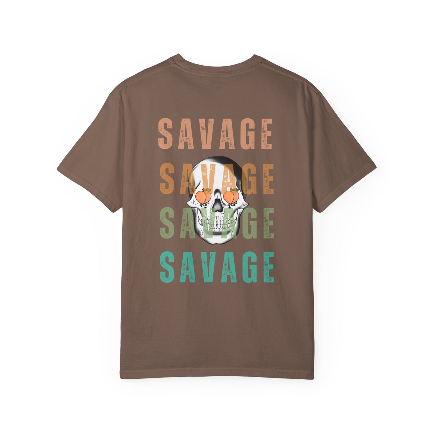 Savage Skull Unisex Heavy Cotton Tee - Edgy Graphic T-Shirt